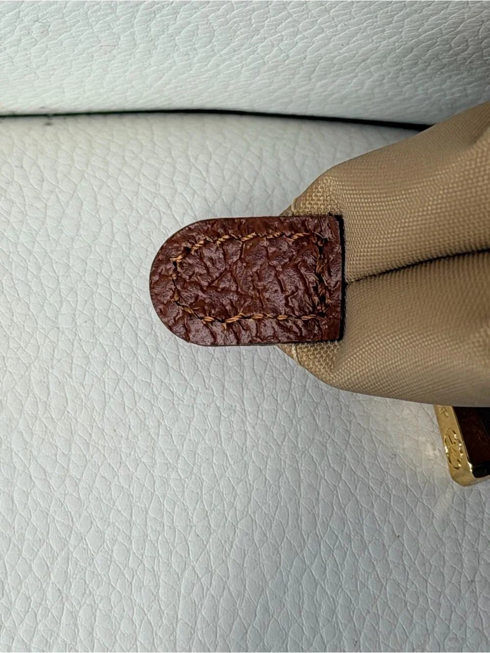 NWOT Longchamp Le Pliage Original Mini Pouch Coin Purse Beige Desert